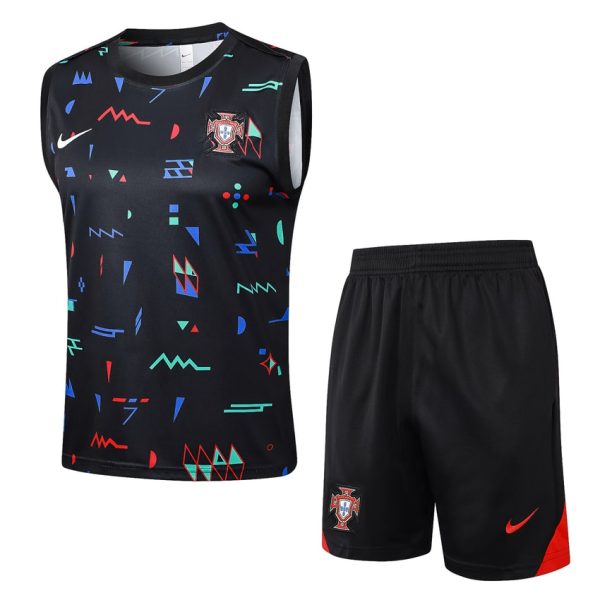 Debardeur Short Portugal 2024 2025 Noir Motif
