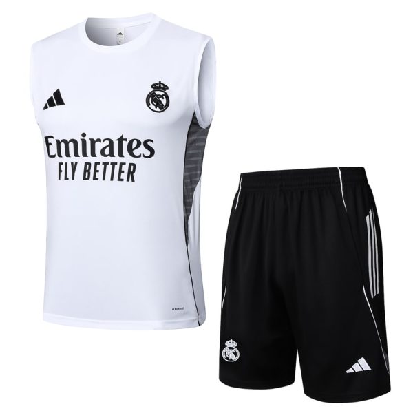 Debardeur Short Real Madrid 2024 2025 Blanc Clair