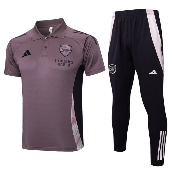 Survetement Arsenal Polo 2024 2025 Rose Fonc??
