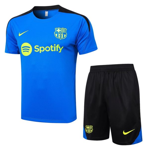 Ensemble Maillot Short Barca 2024 2025 Bleu Oc??an