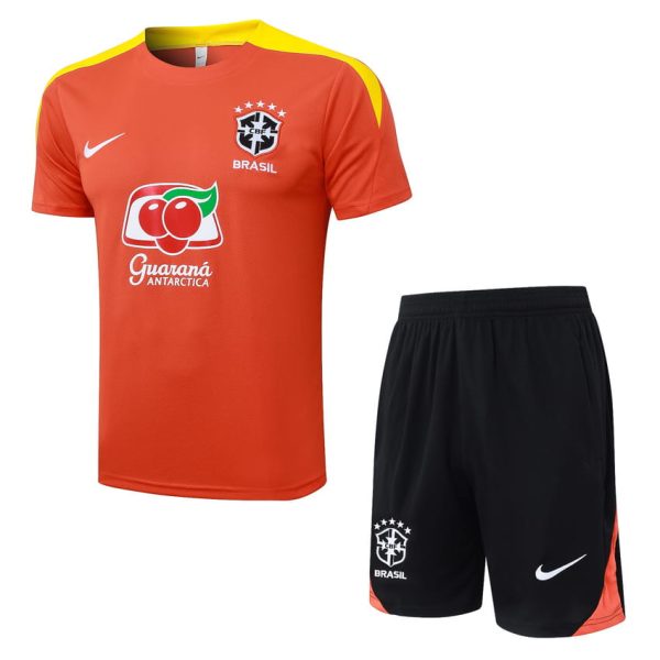 Ensemble Maillot Short Bresil 2025 2026 Orange