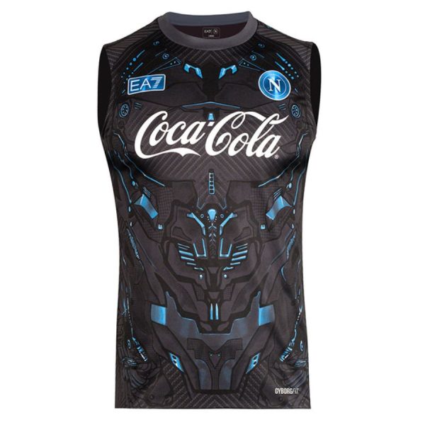 MAILLOT NAPLES 2025 2026 TRAINING NOIR SANS MANCHES