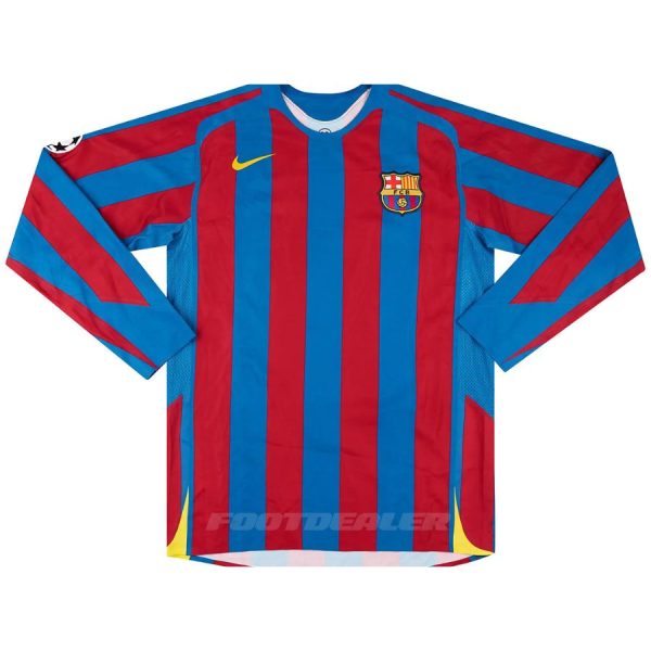 Maillot Barca Domicile 2005 2006 Manches Longues