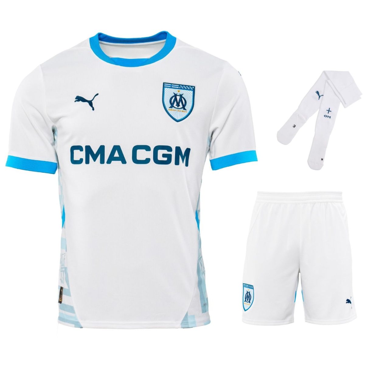 Maillot Kit Enfant OM Domicile 2024 2025 - Image 1
