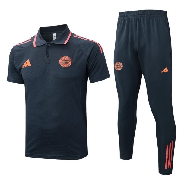 Survetement Bayern Munich Polo 2025 2026 Noir Clair
