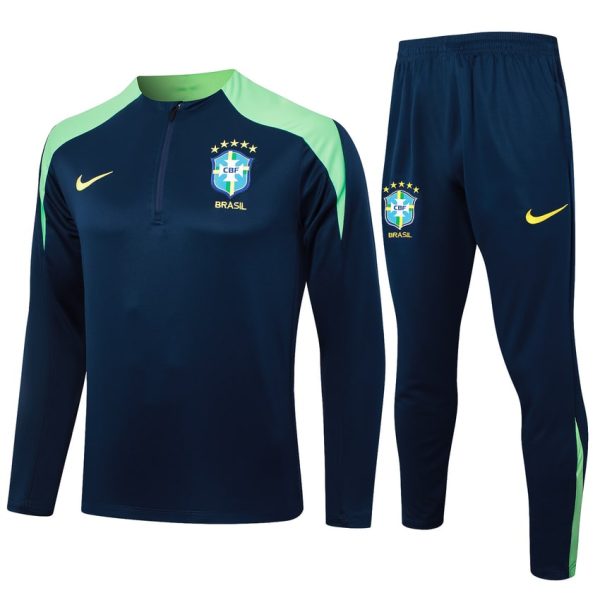 Survetement Bresil Training 2024 2025 Bleu Fonc??