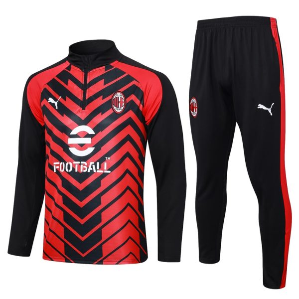 Survetement Milan AC Training 2023 2024 Rouge Noir