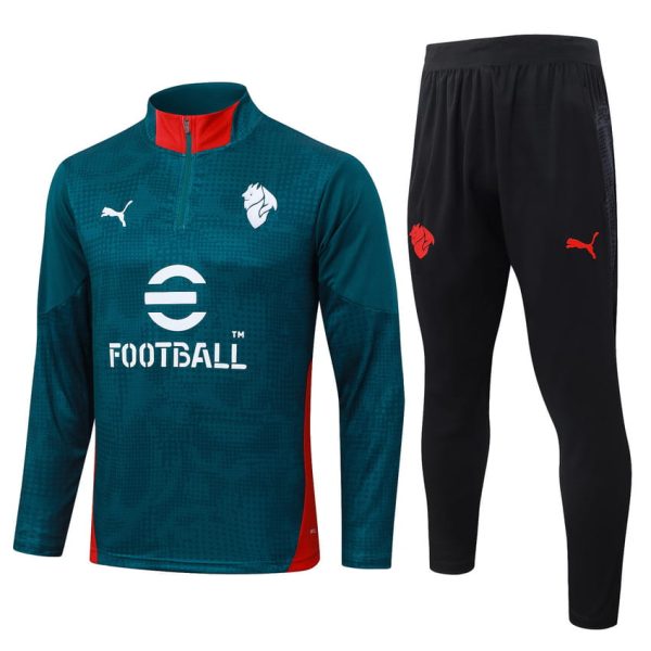 Survetement Milan AC Training 2025 2026 Vert Fonc??
