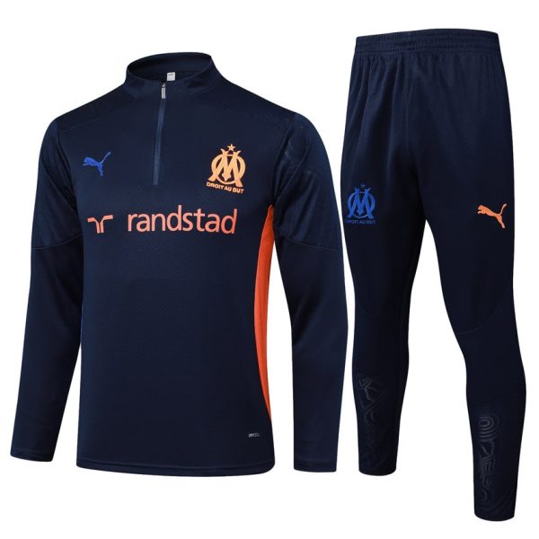 Survetement OM Training 2024 2025 Bleu Fonc??