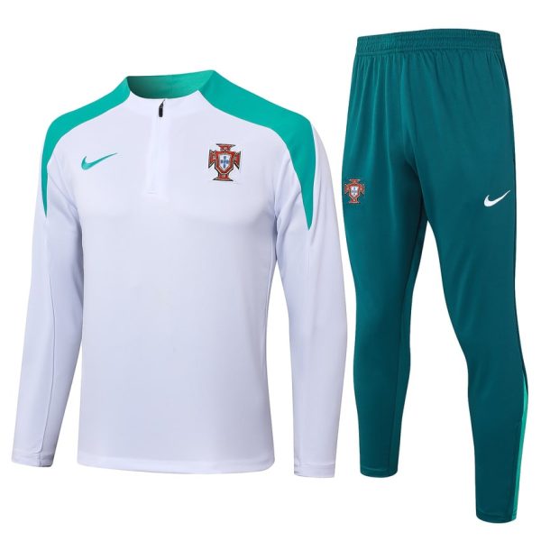 Survetement Portugal Training 2024 2025 Blanc Vert