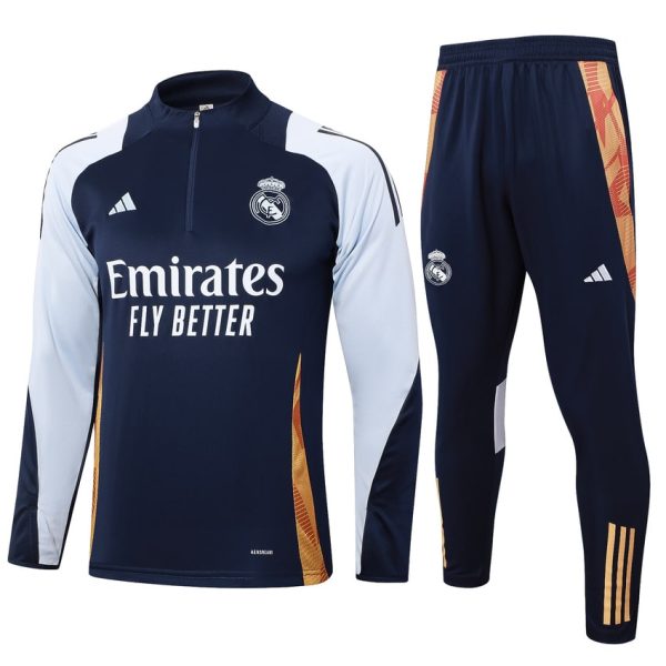 Survetement Real Madrid Training 2024 2025 Bleu Blanc