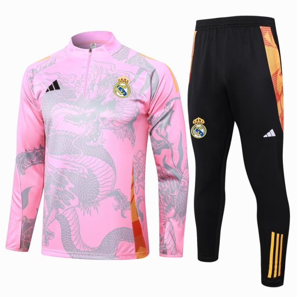 Survetement Real Madrid Training 2024 2025 Rose Dragon