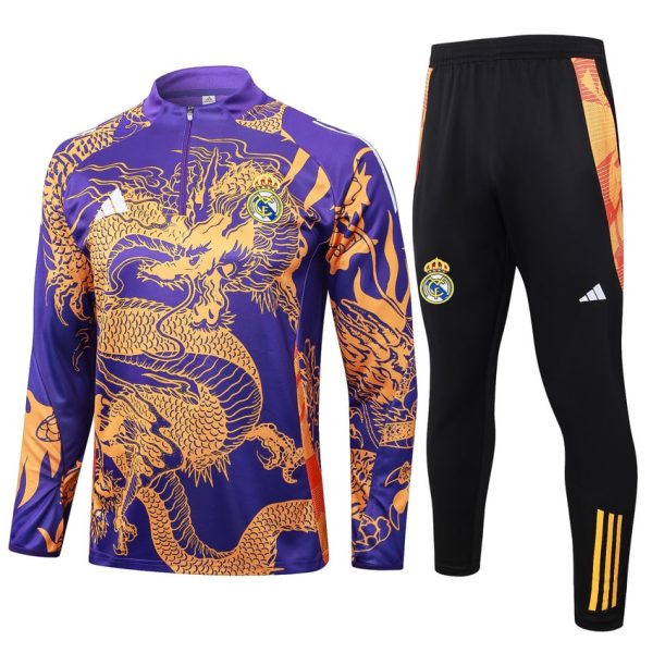 Survetement Real Madrid Training 2024 2025 Violet Dragon