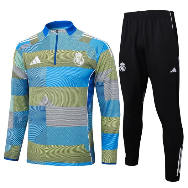 Survetement Real Madrid Training 2025 2026 Bleu Vert
